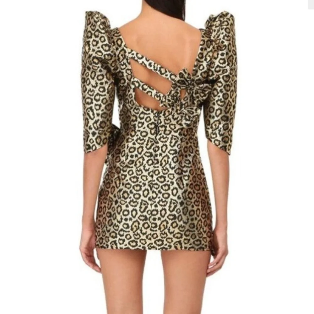 Alessandra Rich Metallic Leopard Mini Dress - Picture 3 of 7